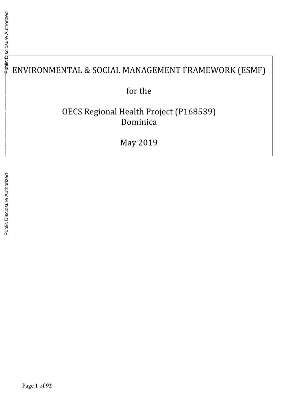 World Bank Document