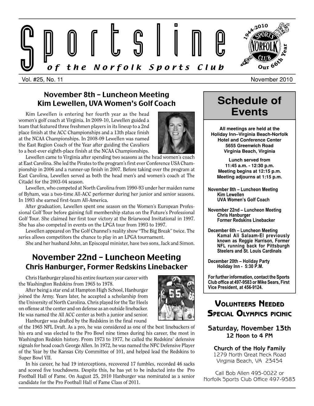 NOVEMBER 2010 Sportsline