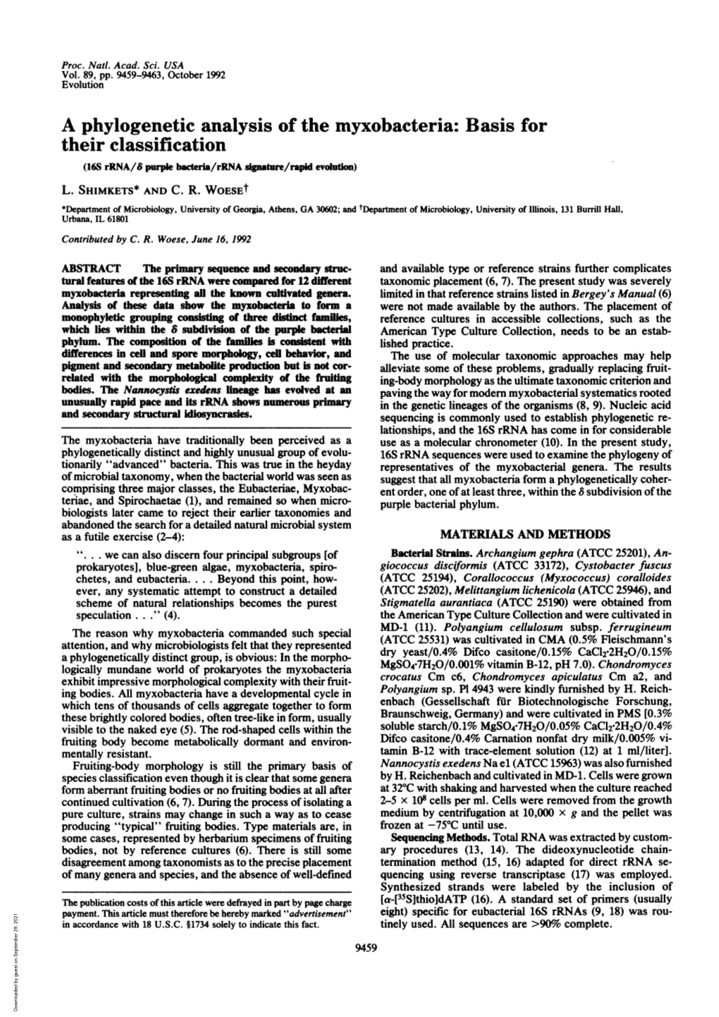 Their Classification (16S Rrna/8 Purple Bacteria/Rrna Gnatwe/R D Evolution) L