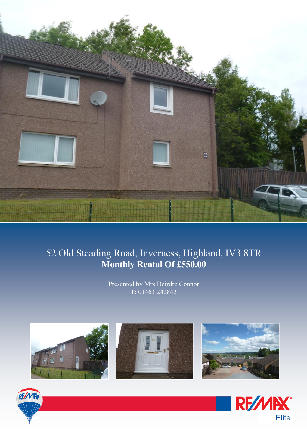 52 Old Steading Road, Inverness, Highland, IV3 8TR Monthly Rental of £550.00