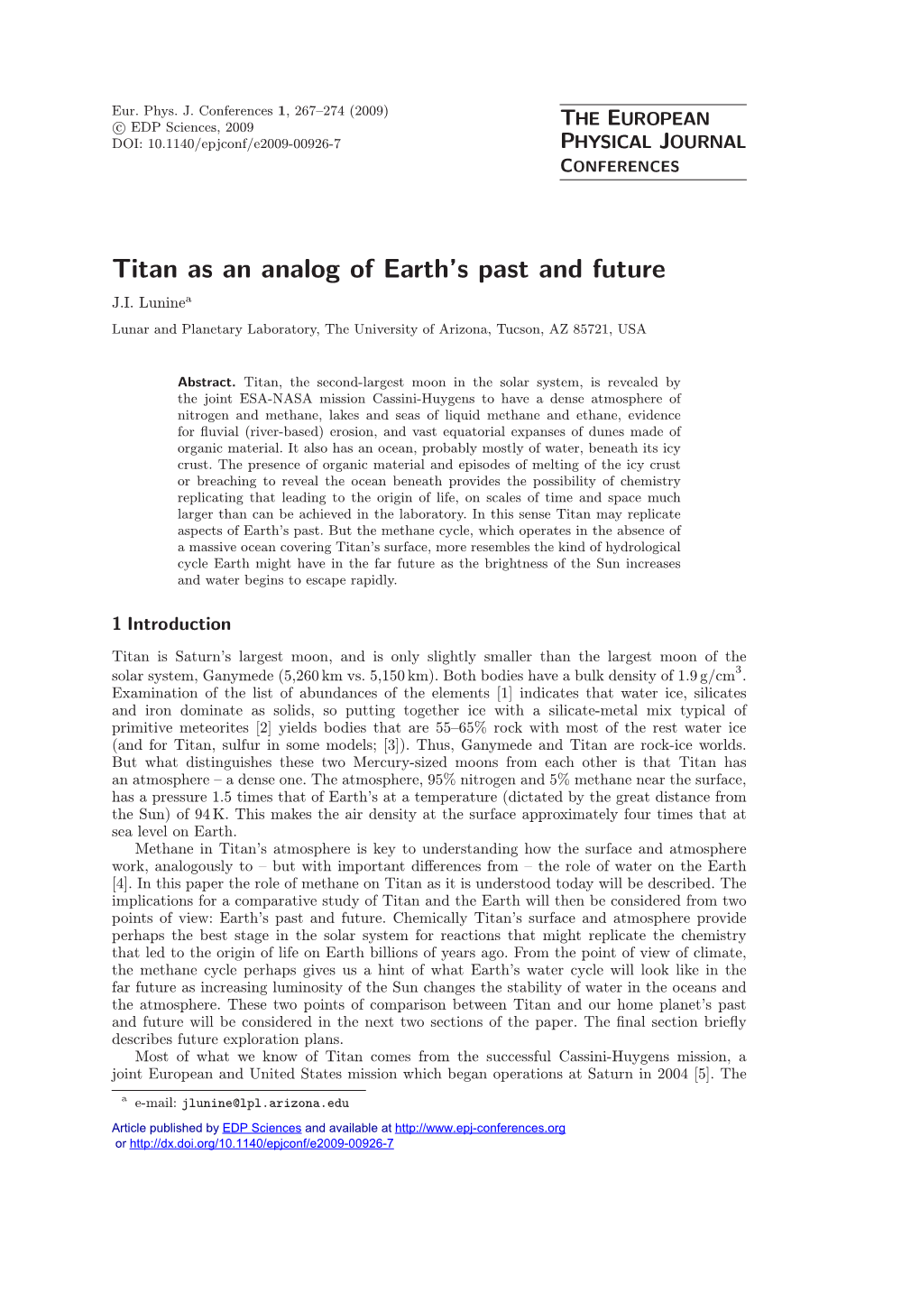 Titan As an Analog of Earth's Past and Future