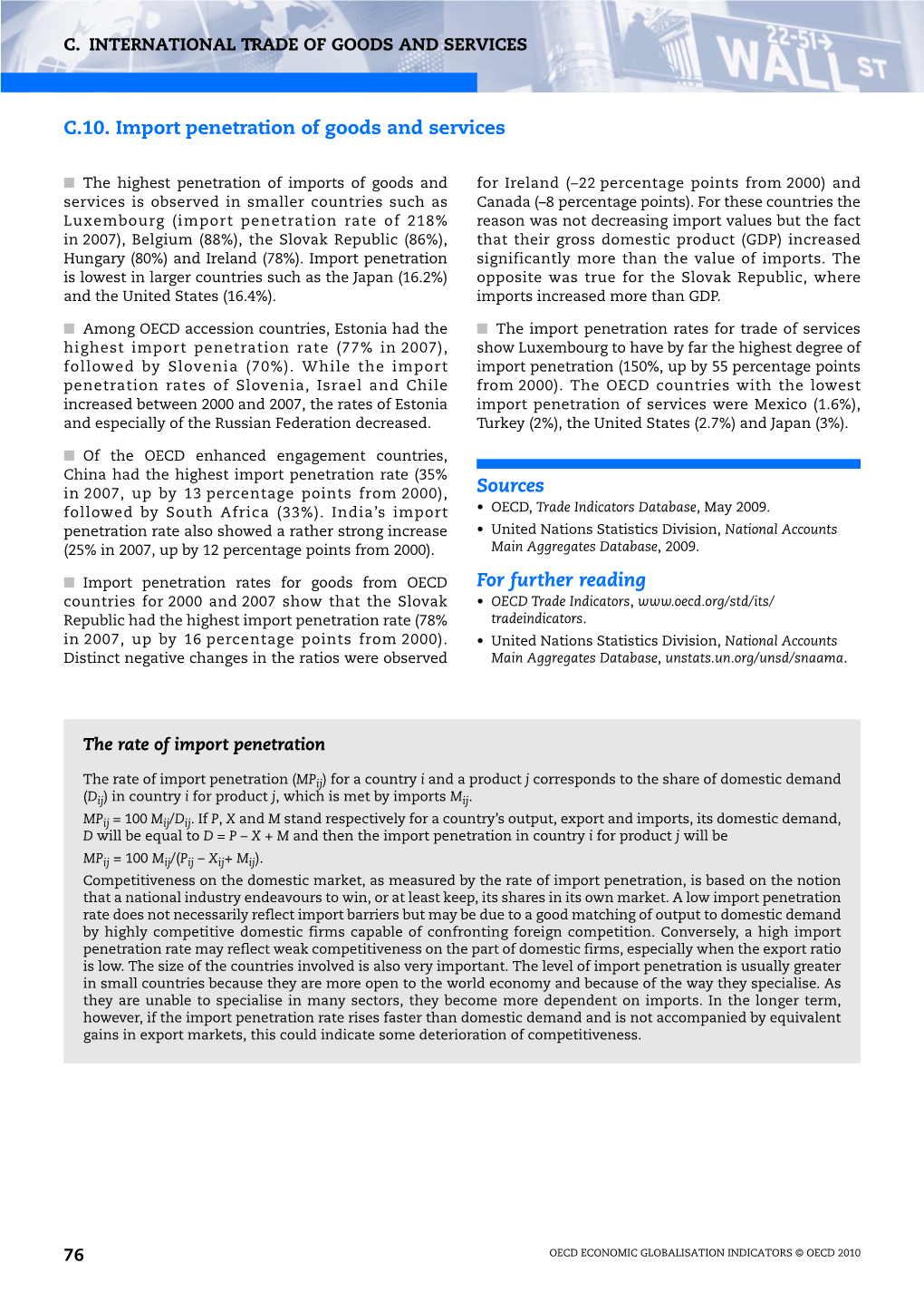 C.10. Import Penetration of Goods and Services Sources