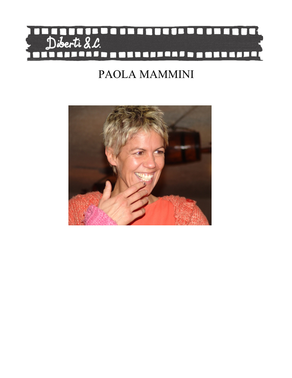 PAOLA MAMMINI Biografia