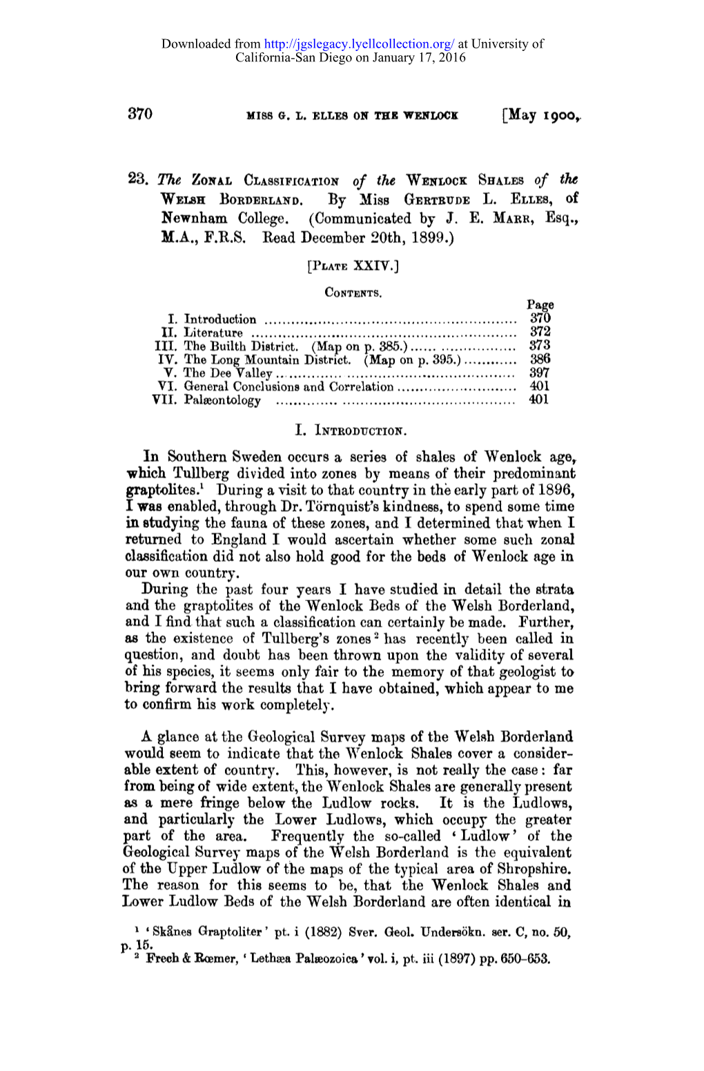 [PLATE XXIV. ] CONTENTS, Page I