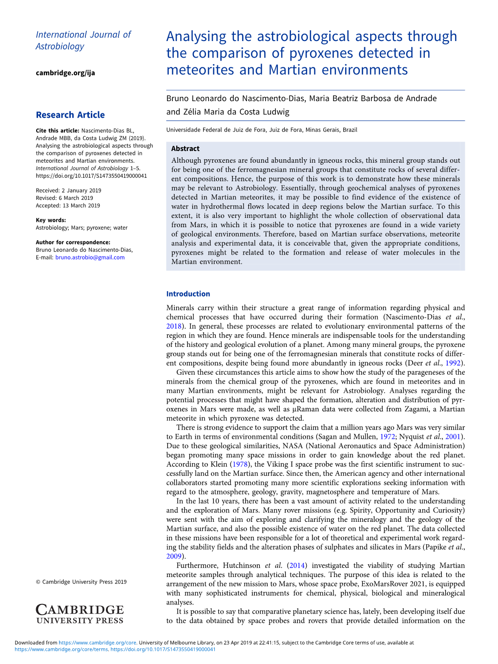 Analysing the Astrobiological Aspects Through the Comparison Of