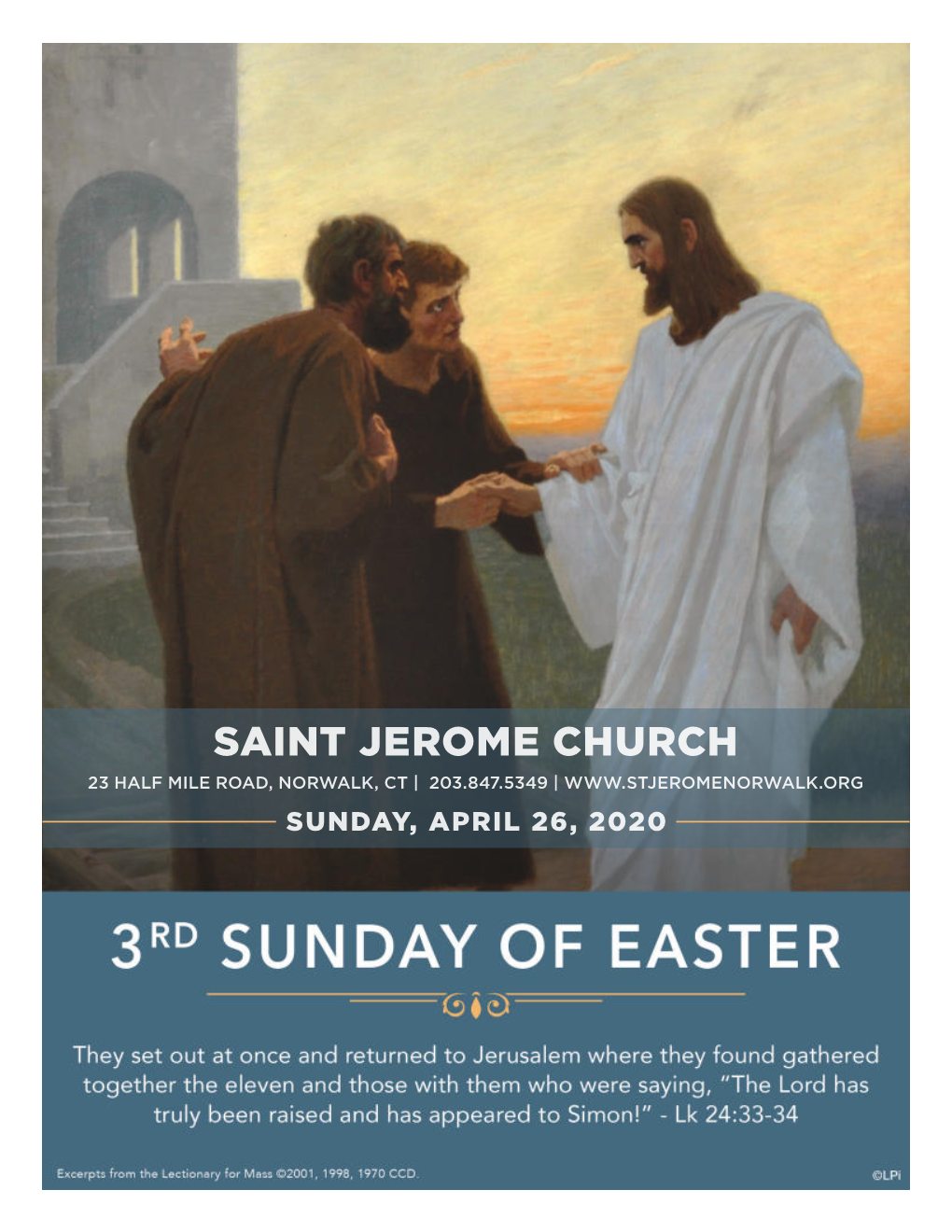 Saint Jerome Church 23 Half Mile Road, Norwalk, Ct | 203.847.5349 | Sunday, April 26, 2020 Weekly Prayer