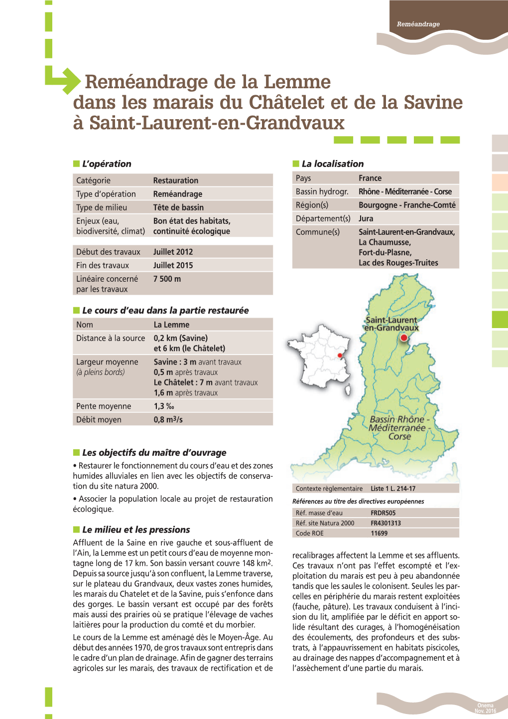 Reméandrage De La Lemme Dans Les Marais Du Châtelet Et De La Savine À Saint-Laurent-En-Grandvaux