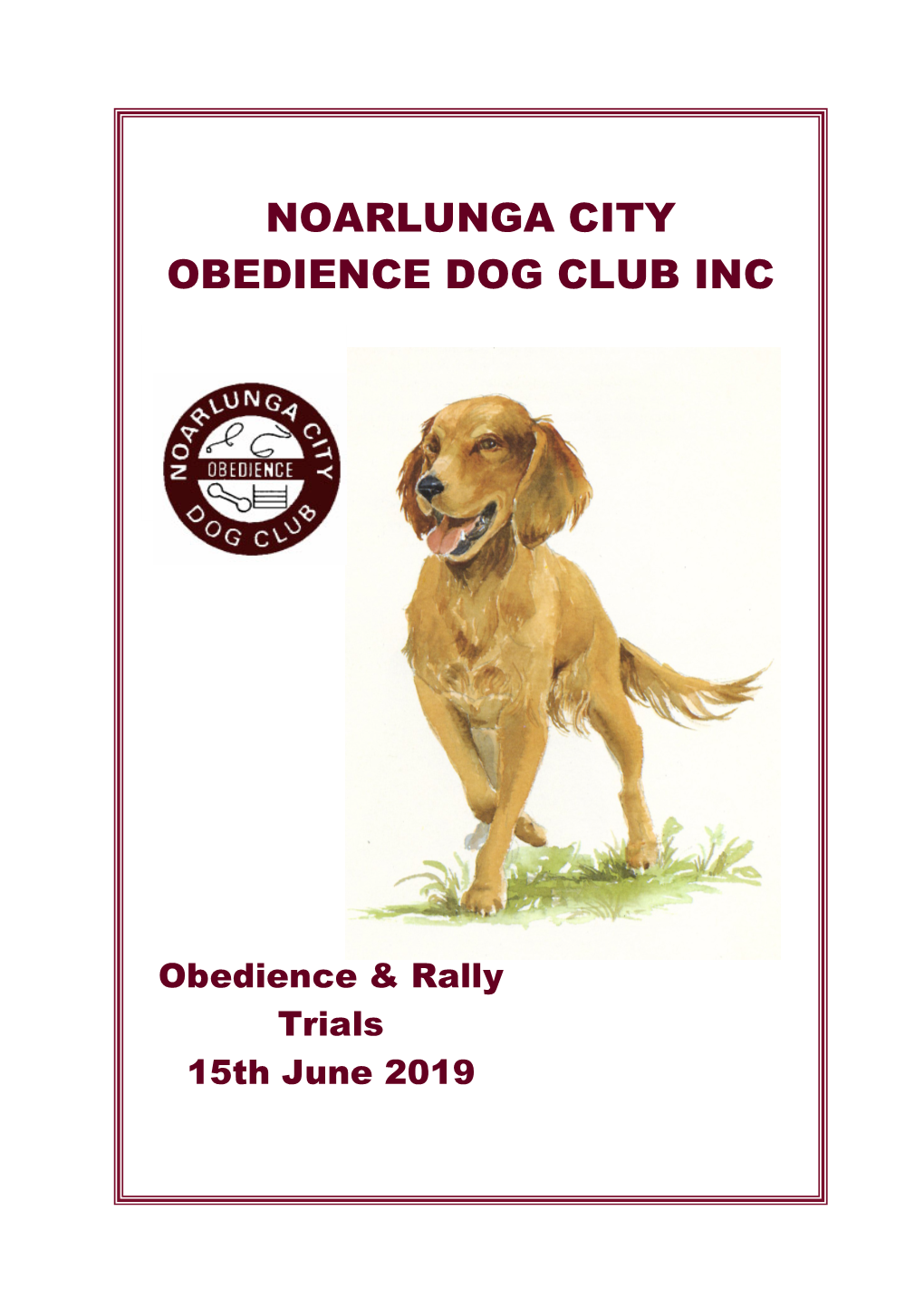 Obedience and Rally Trial Catalogue
