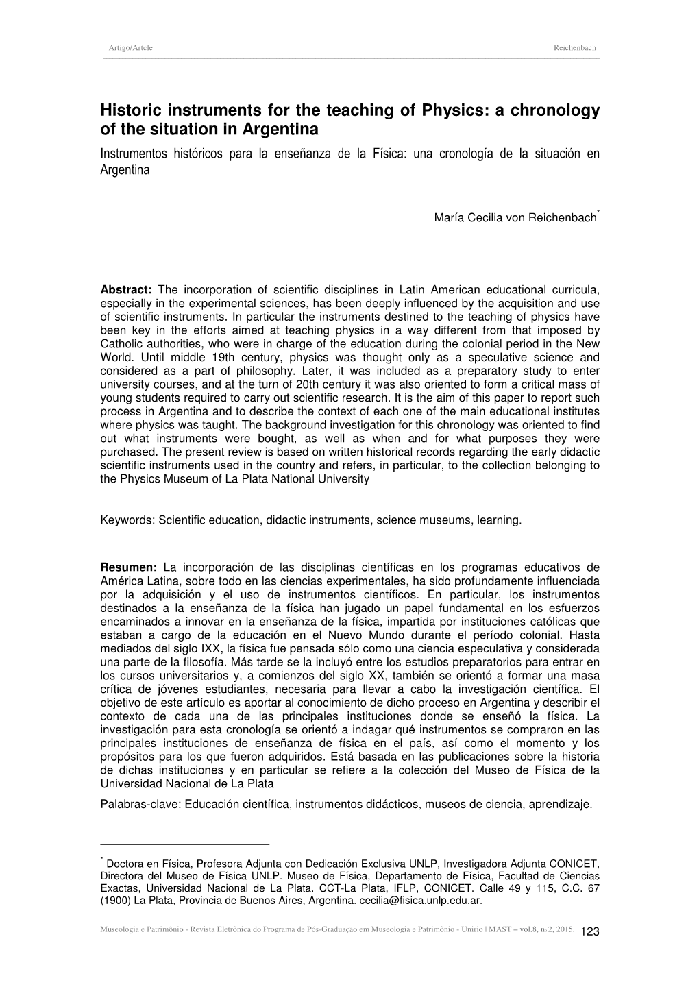 Historic Instruments for the Teaching of Physics