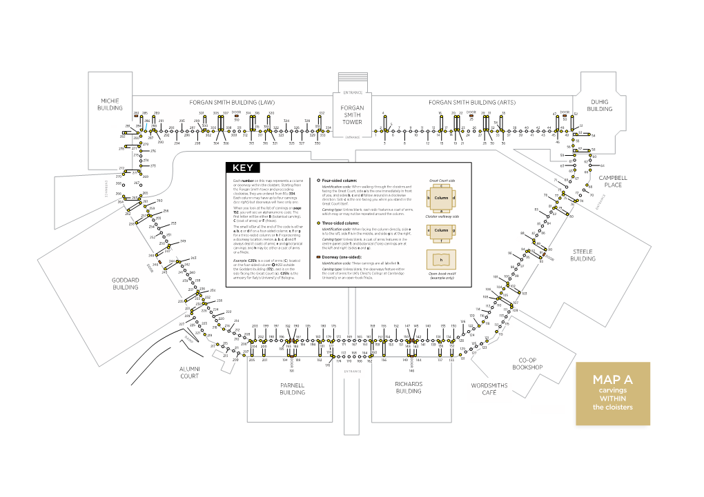 Map of the Great Court Precinct