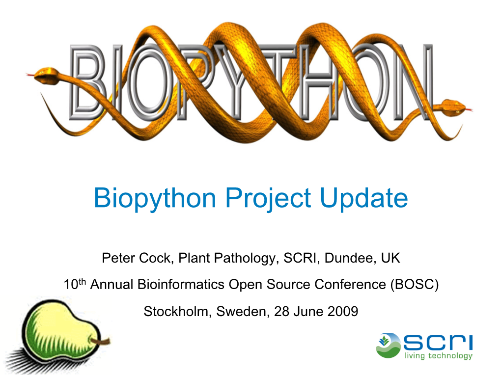 Biopython Project Update