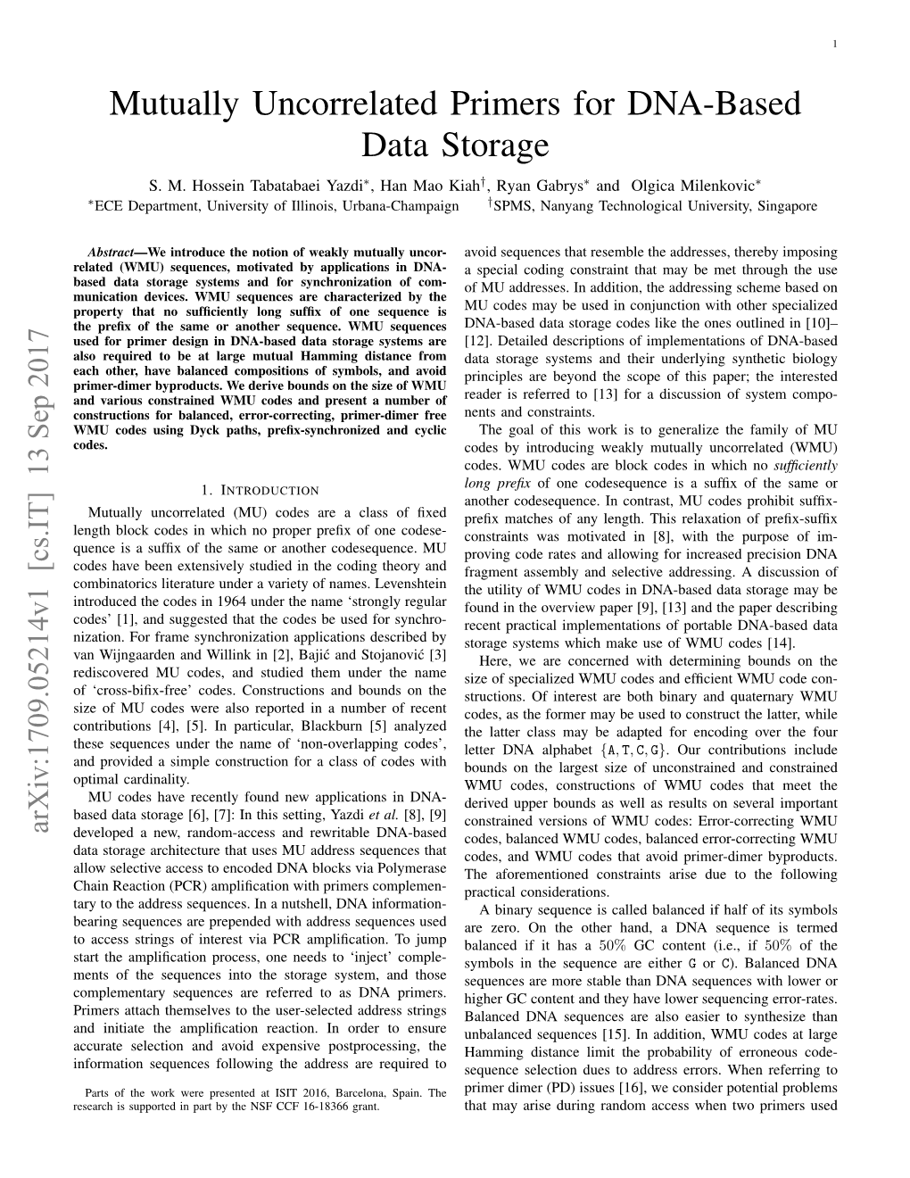 Mutually Uncorrelated Primers for DNA-Based Data Storage S