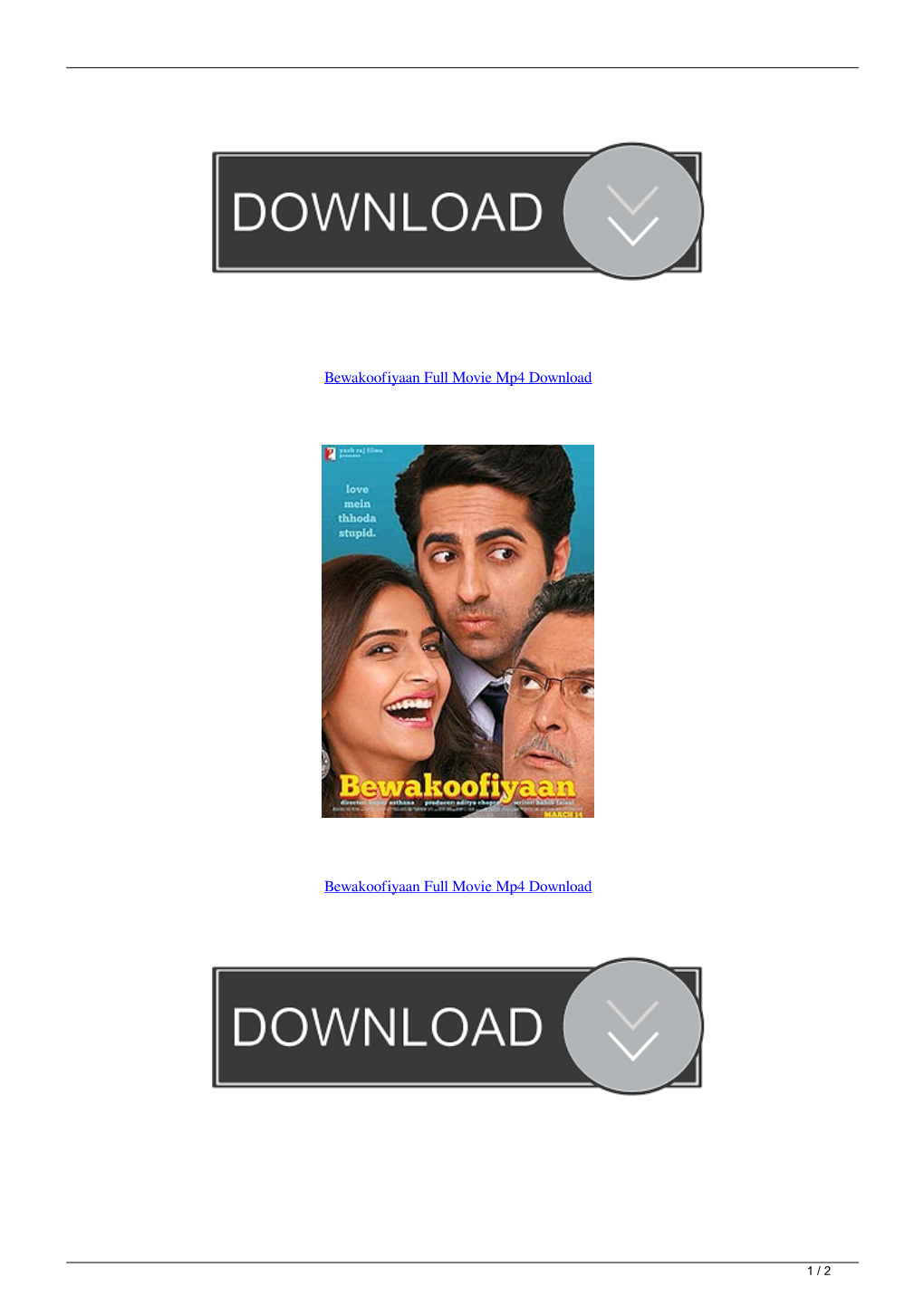 Bewakoofiyaan Full Movie Mp4 Download