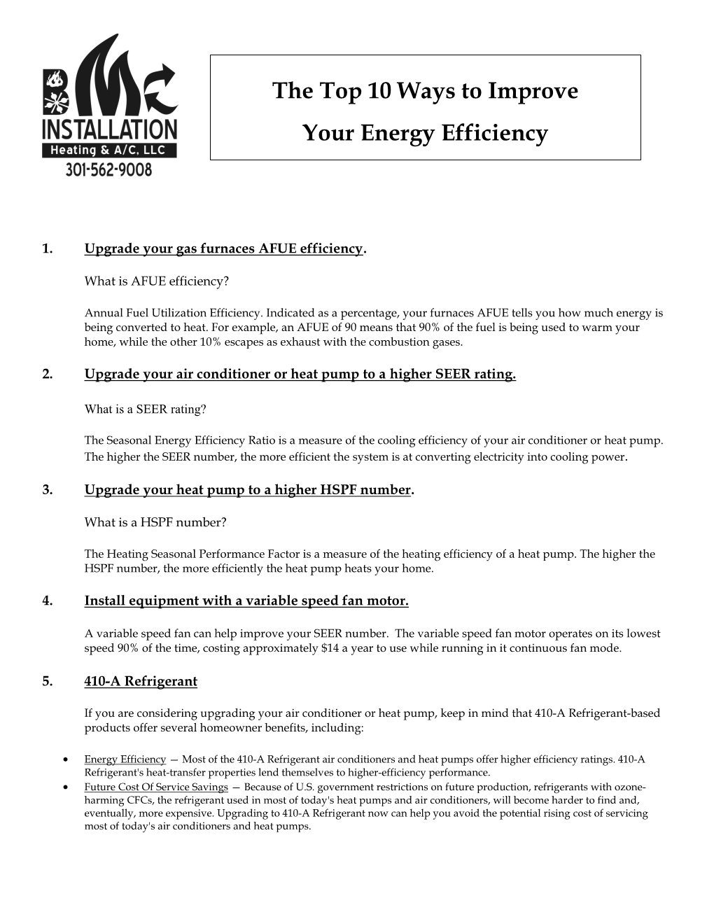 The Top 10 Ways to Improve Your Energy Efficiency