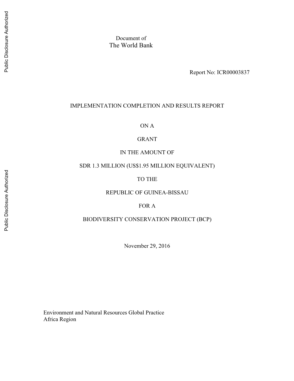 World Bank Document