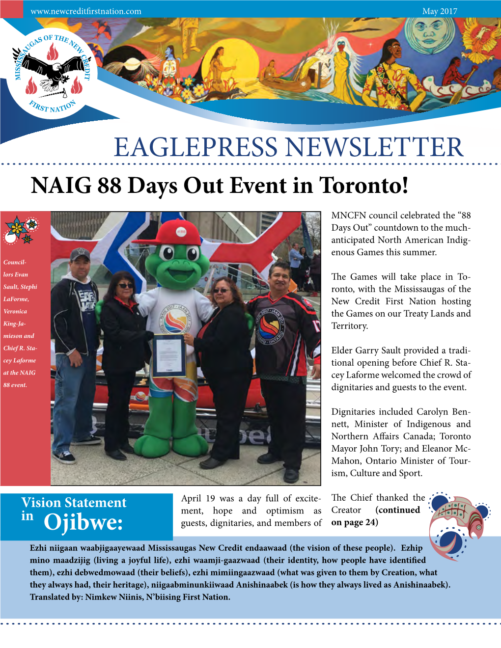 EAGLEPRESS NEWSLETTER NAIG 88 Days out Event in Toronto!