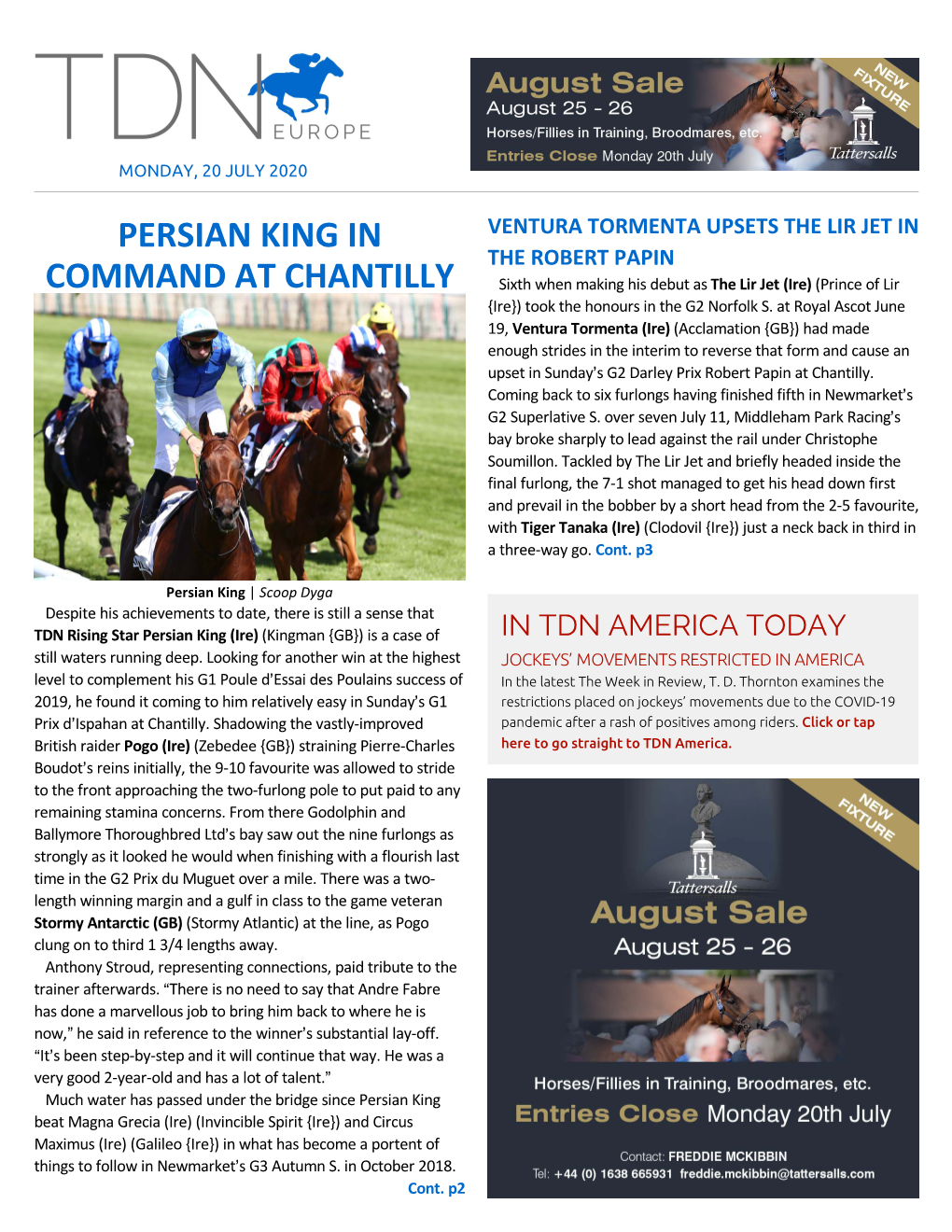 Persian King in Command at Chantilly