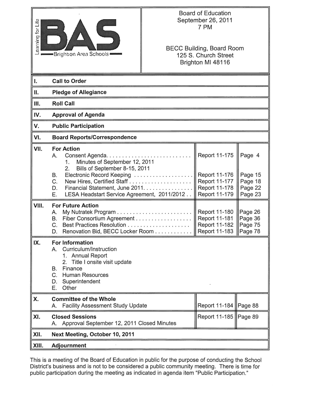 September 26 Board Packet.Pdf