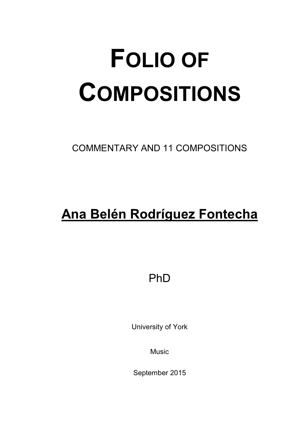 Folio of Compositions