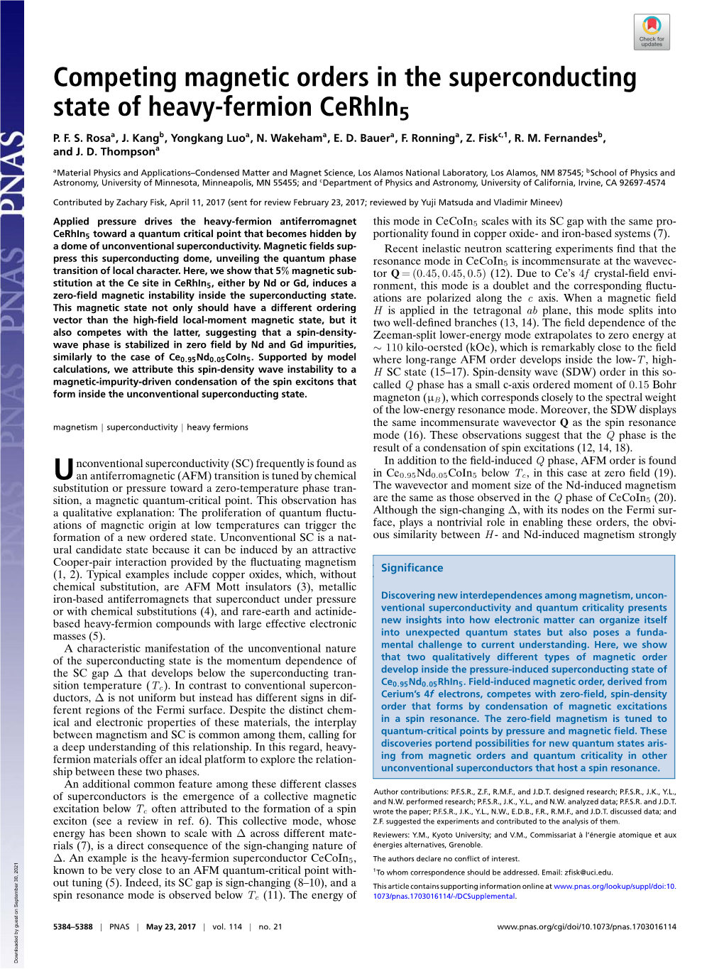 Competing Magnetic Orders in the Superconducting State of Heavy-Fermion Cerhin5 P