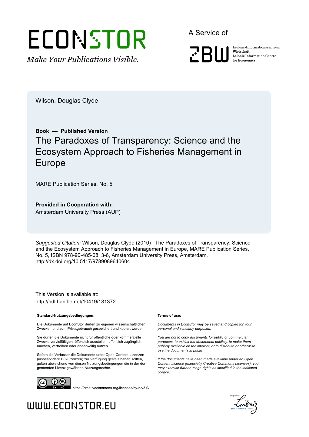 Science and the Ecosystem Approach to Fisheries Management in Europe