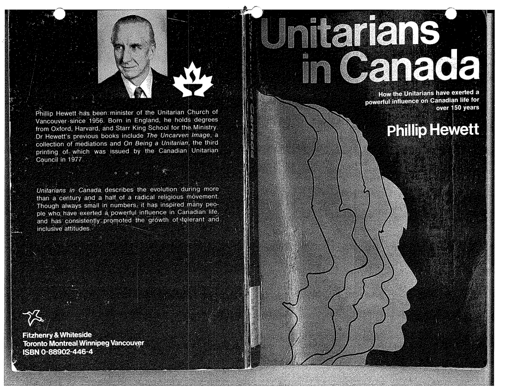 Unitarians in Canada 9 Renaissance 206 ISBN 0-88902411 10 National Identity 248 1