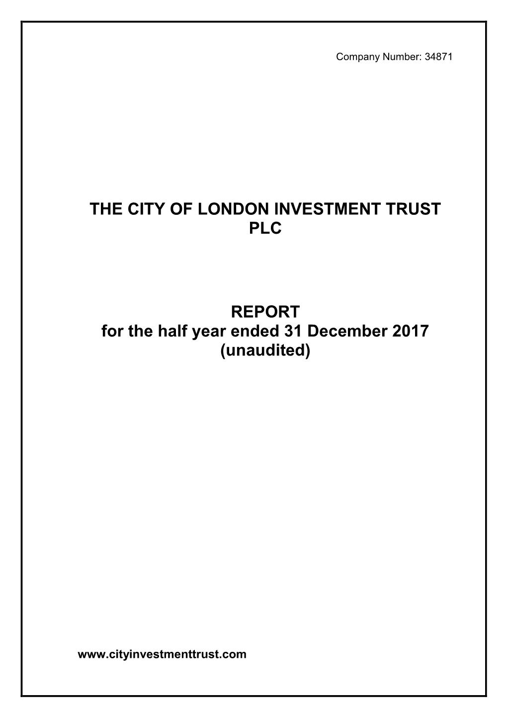 The City of London Investment Trust Plc