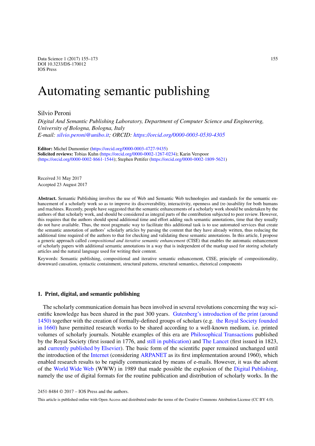 Automating Semantic Publishing