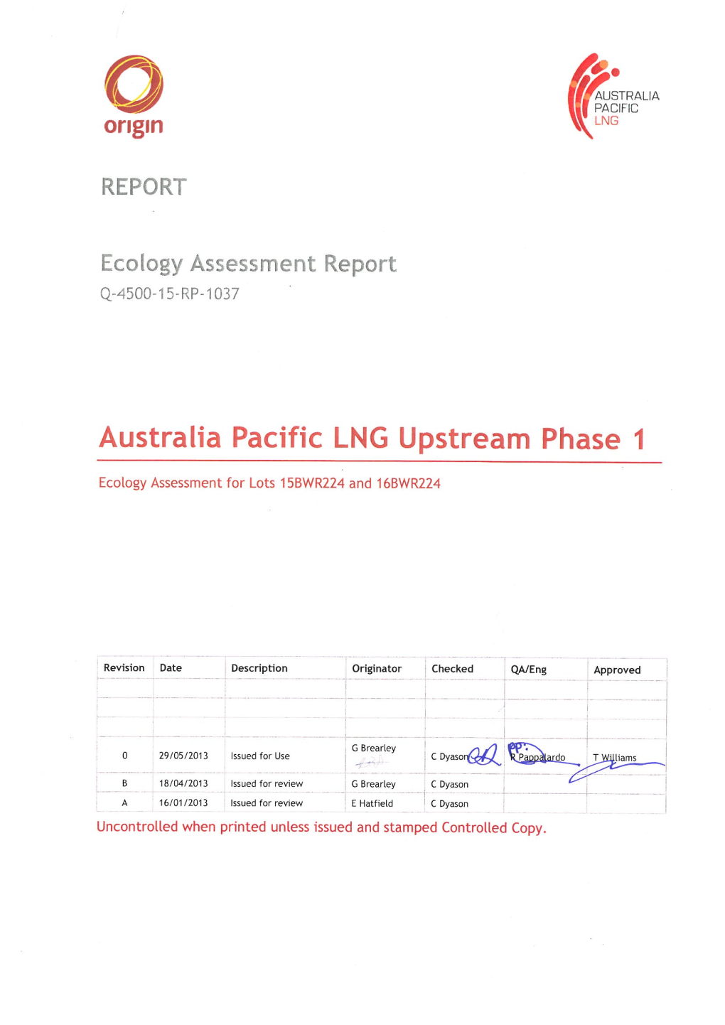 Ecology Assessment Report