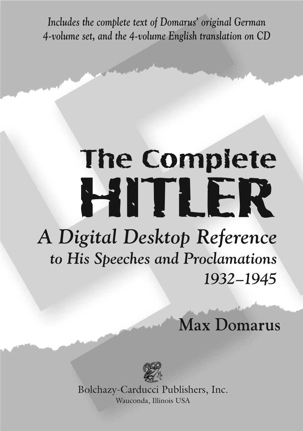 Hitler: Speeches and Proclamations, Volume II
