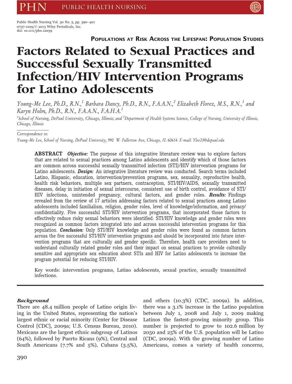 Sexual Practices & Successful STI/HIV Interventions