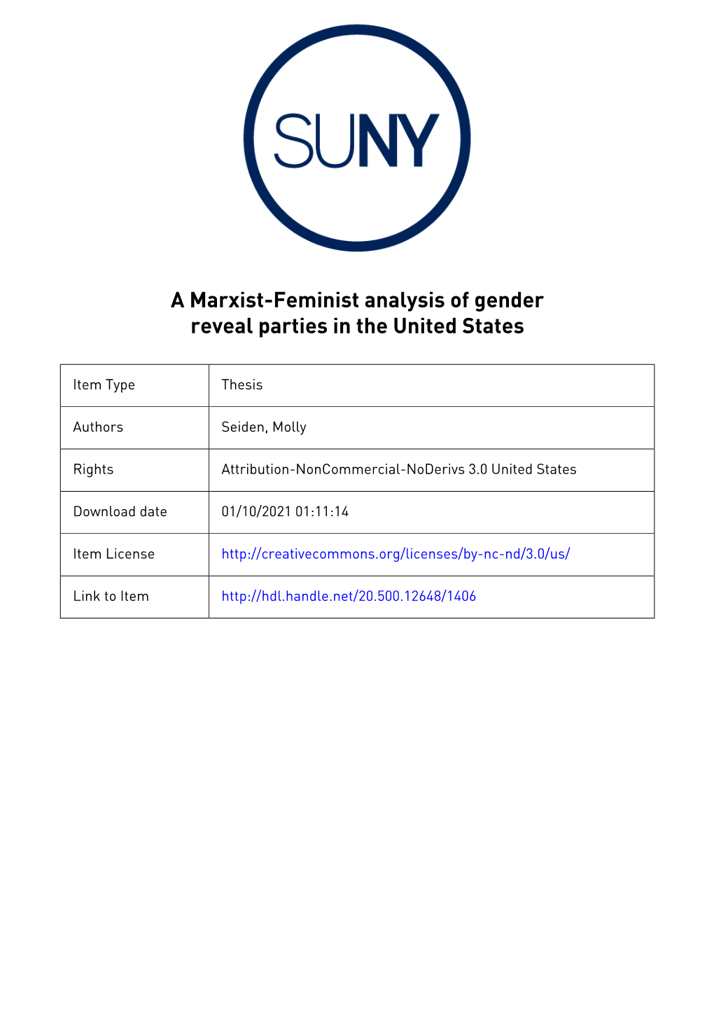 Women's, Gender and Sexuality Studies May 1