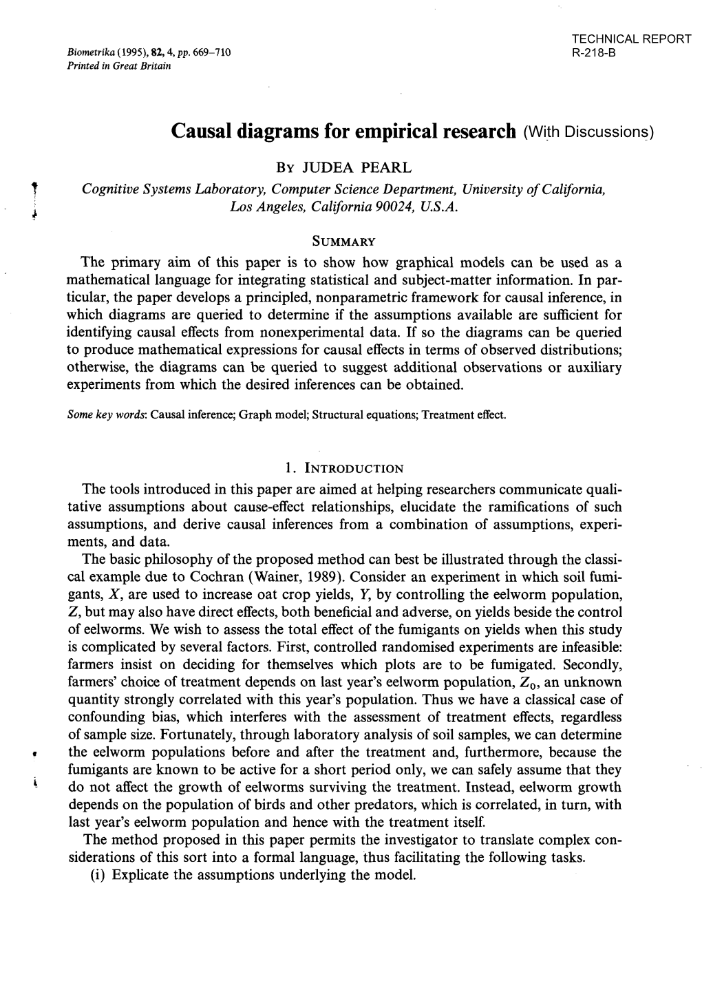 ^^.^-3 Causal Diagrams for Empirical Research C^-J-H Di^^I^)