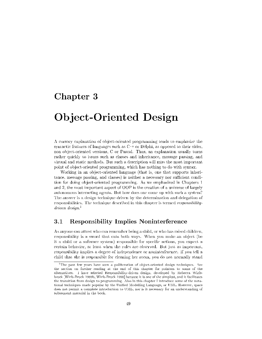 Chapter 3: Object-Oriented Design