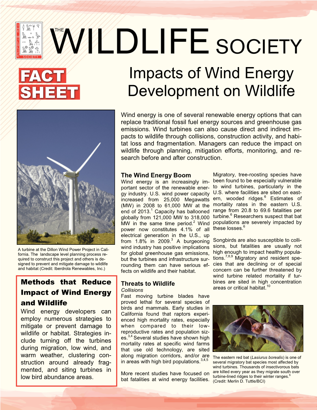 Impacts of Wind Energy Development on Wildlife