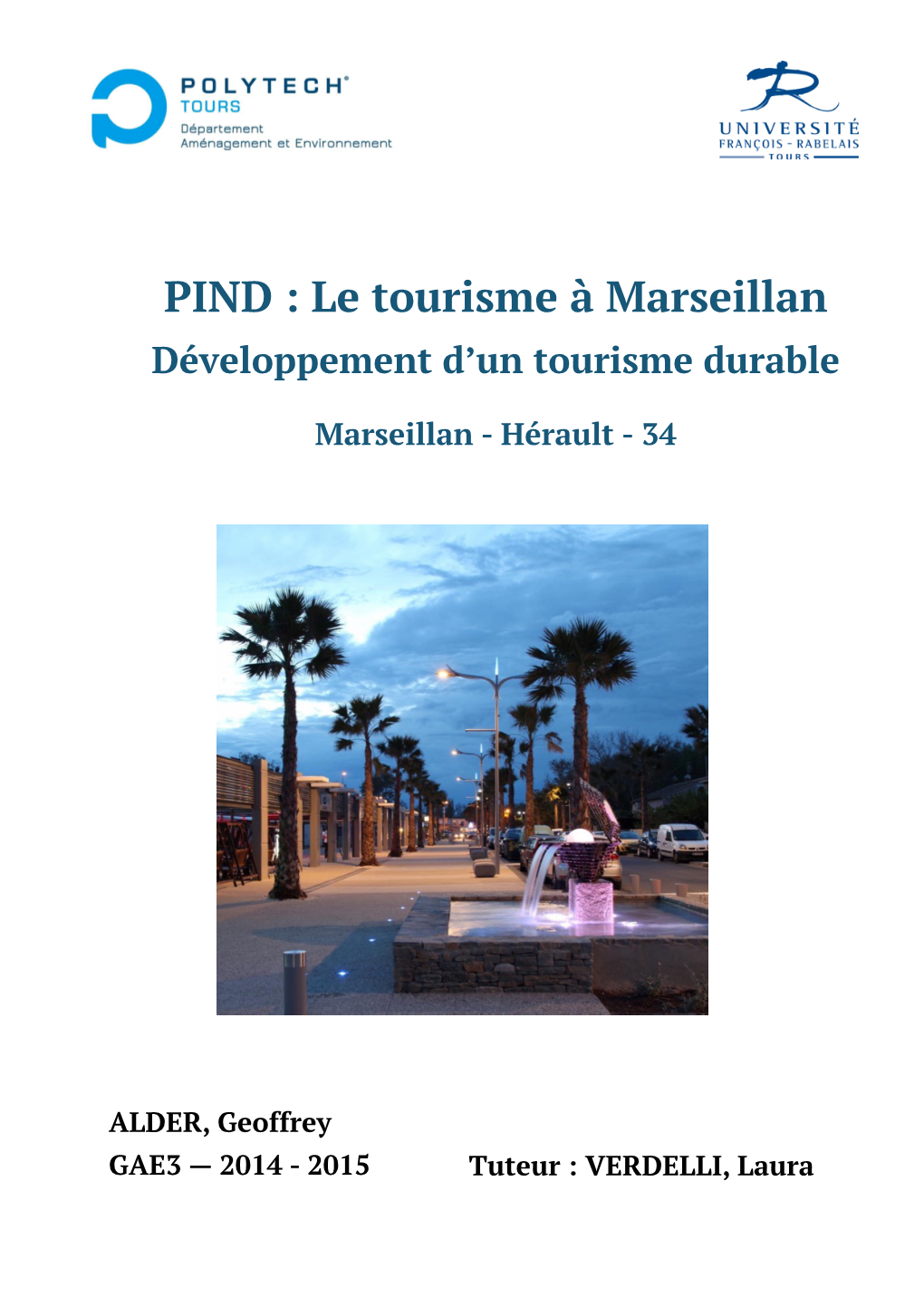 PIND : Le Tourisme À Marseillan Développement D’Un Tourisme Durable