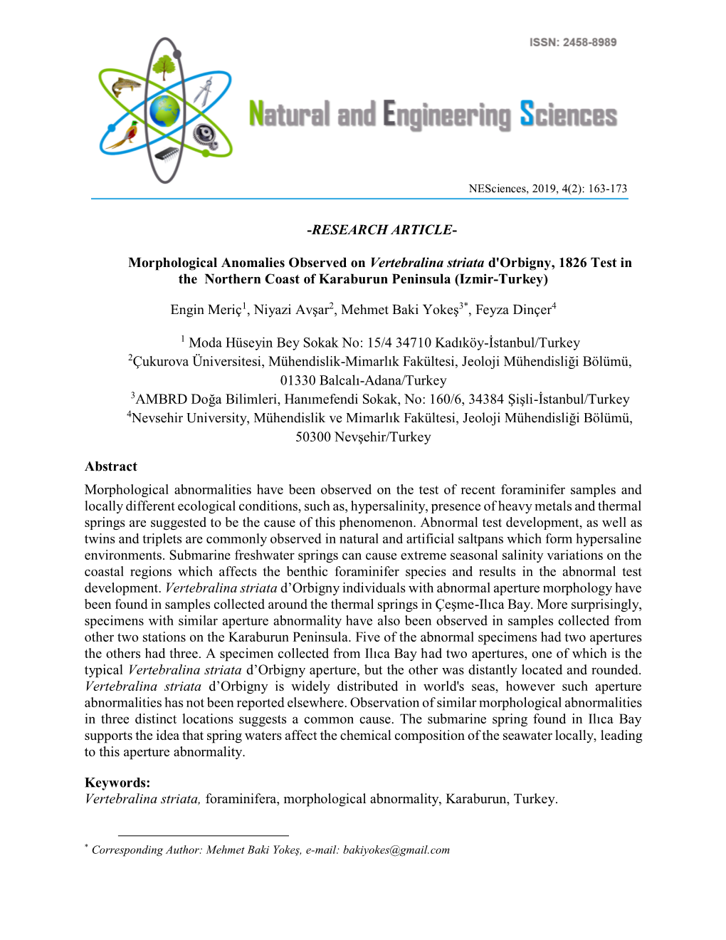 RESEARCH ARTICLE- Morphological Anomalies Observed