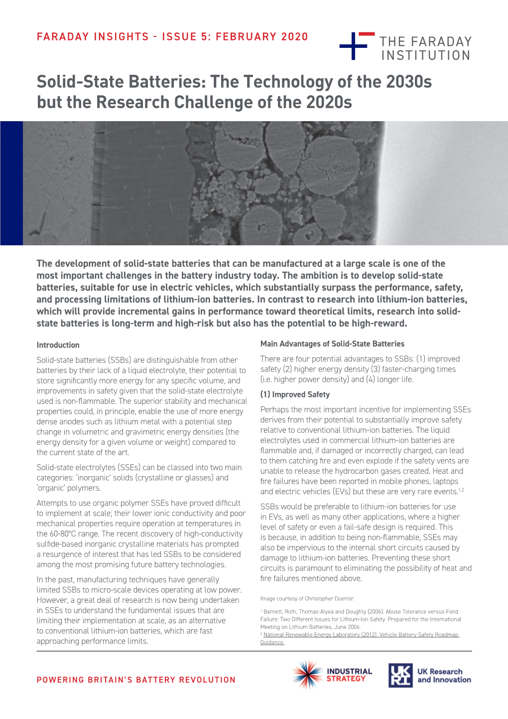 Solid-State Batteries: the Technology of the 2030S but the Research Challenge of the 2020S