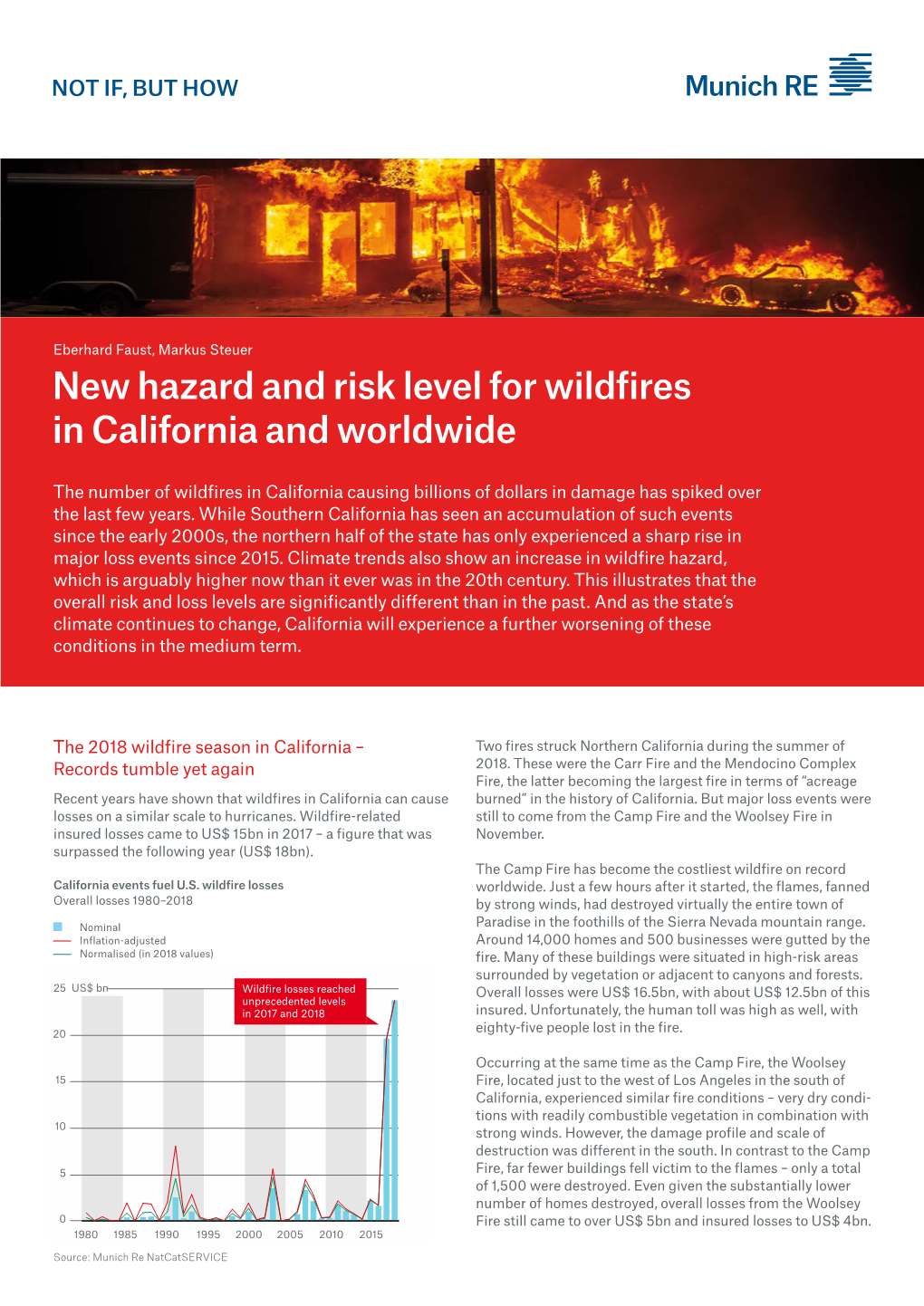 New Hazard and Risk Level for Wildfires in California and Worldwide