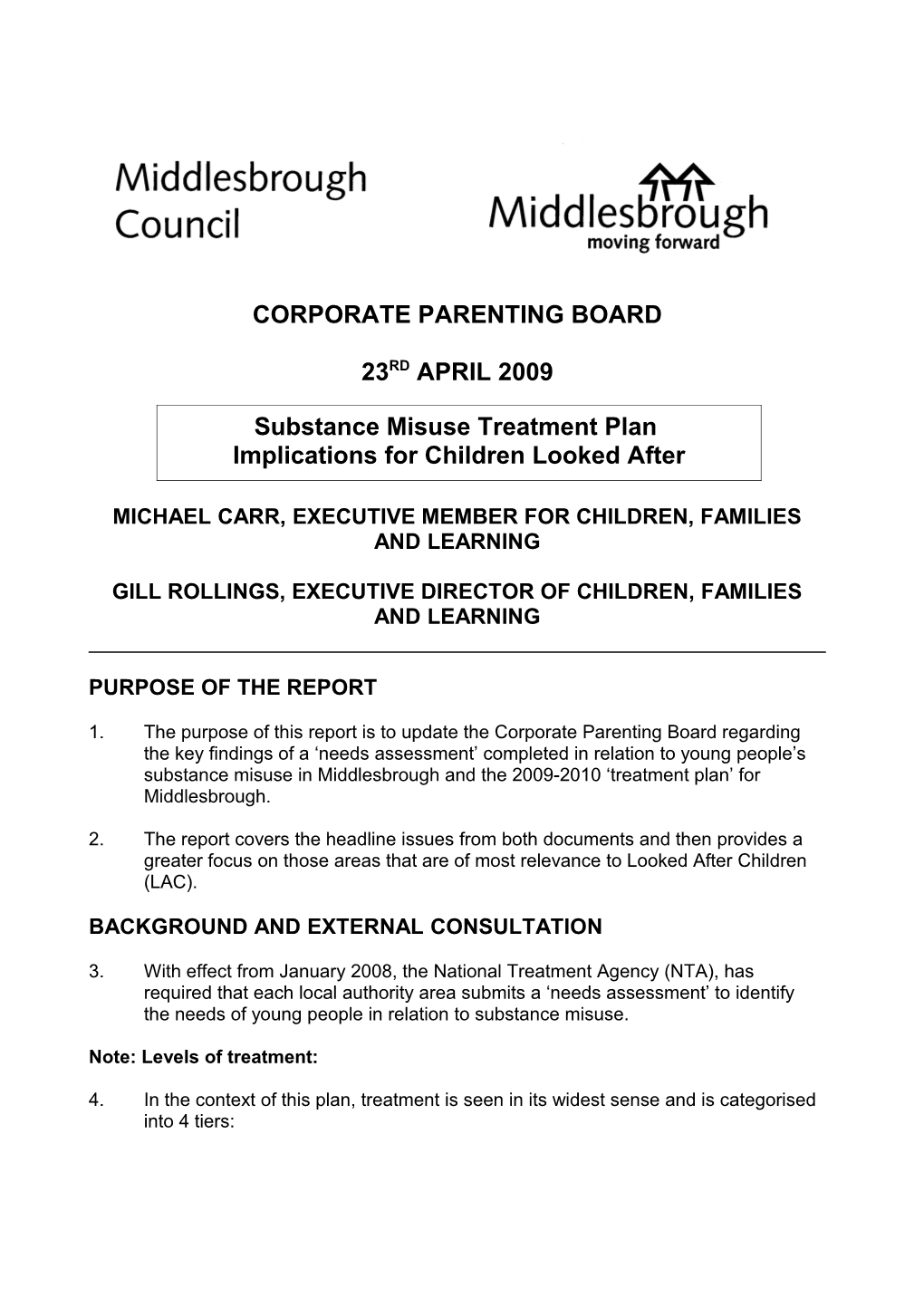 Michael Carr, Executive Member for Children, Families and Learning