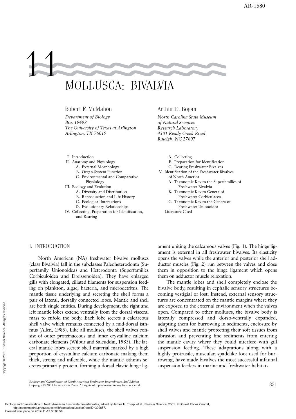 Mollusca: Bivalvia