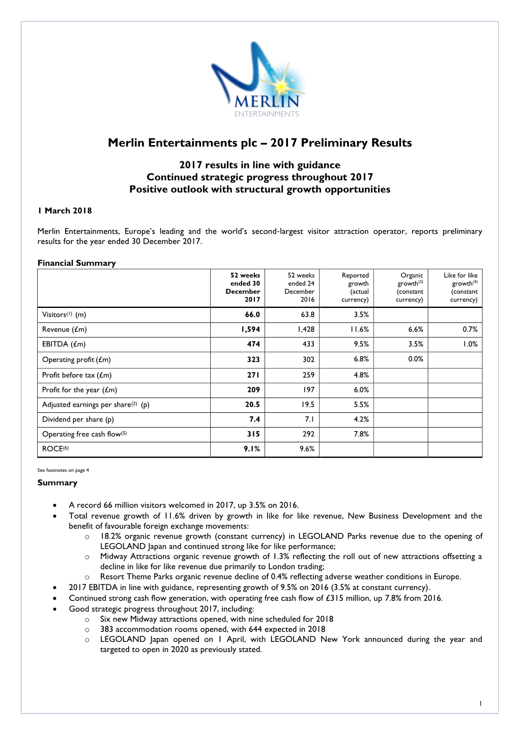 2017 Preliminary Results