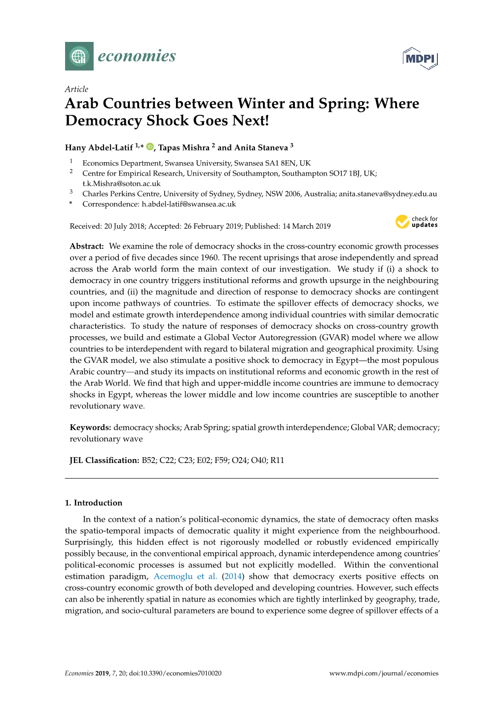 Arab Countries Between Winter and Spring: Where Democracy Shock Goes Next!