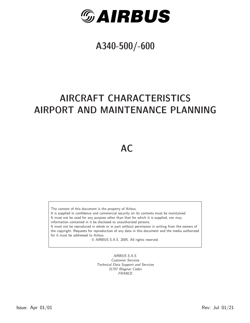A340-500/600 Aircraft Characteristics