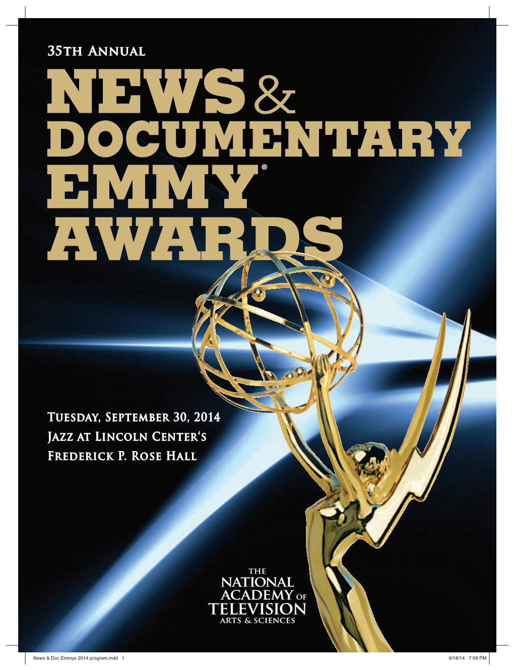 35Th Annual NEWS & DDOCUMENTARYOCUMENTARY EEMMYMMY® AAWARDSWARDS