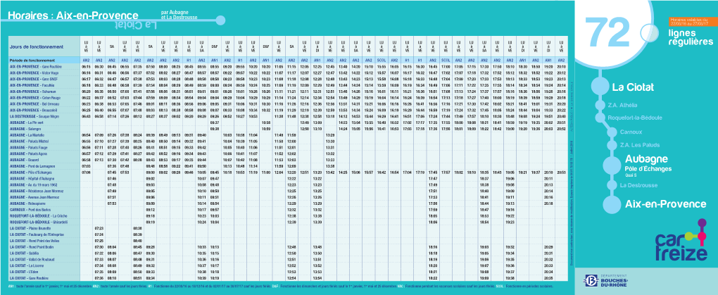 La Ciotat Aix-En-Provence Aubagne Horaires : Aix-En-Provence La Ciotat