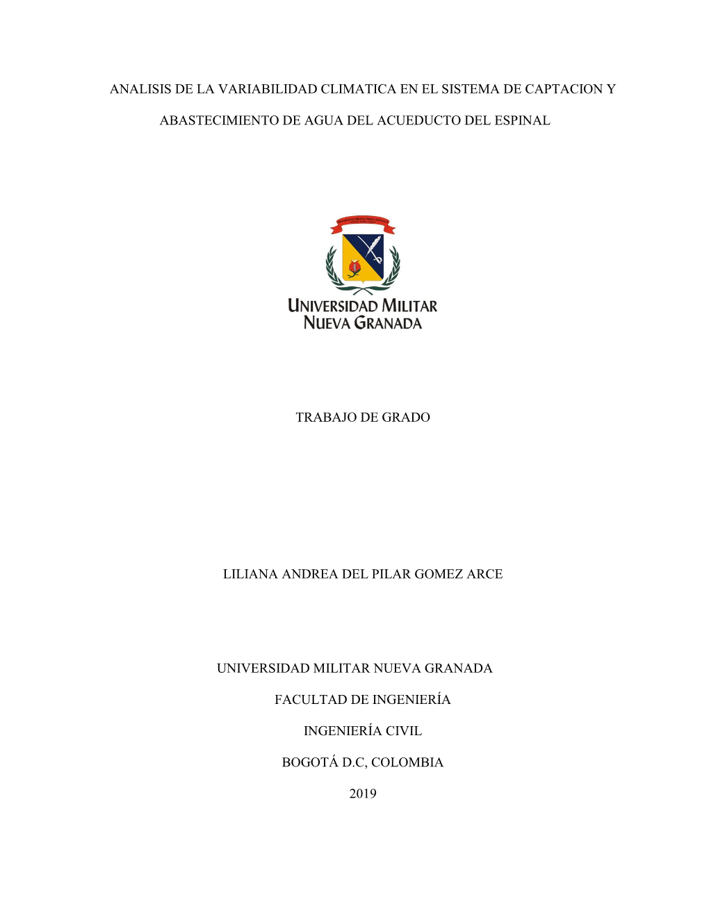 Analisis De La Variabilidad Climatica En El Sistema De Captacion Y