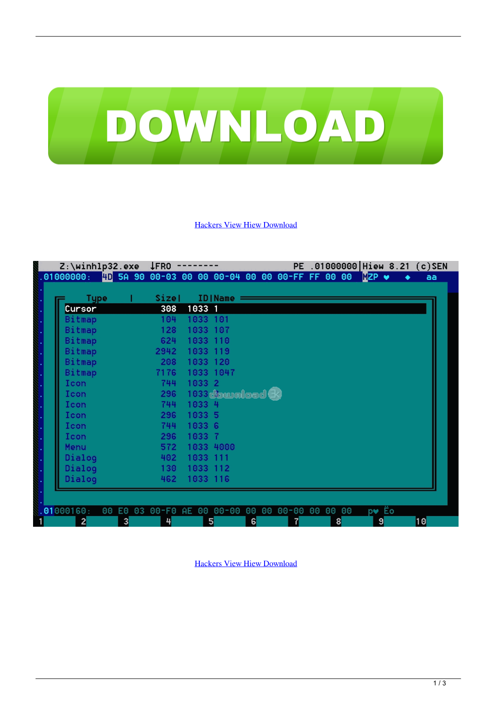 Hackers View Hiew Download