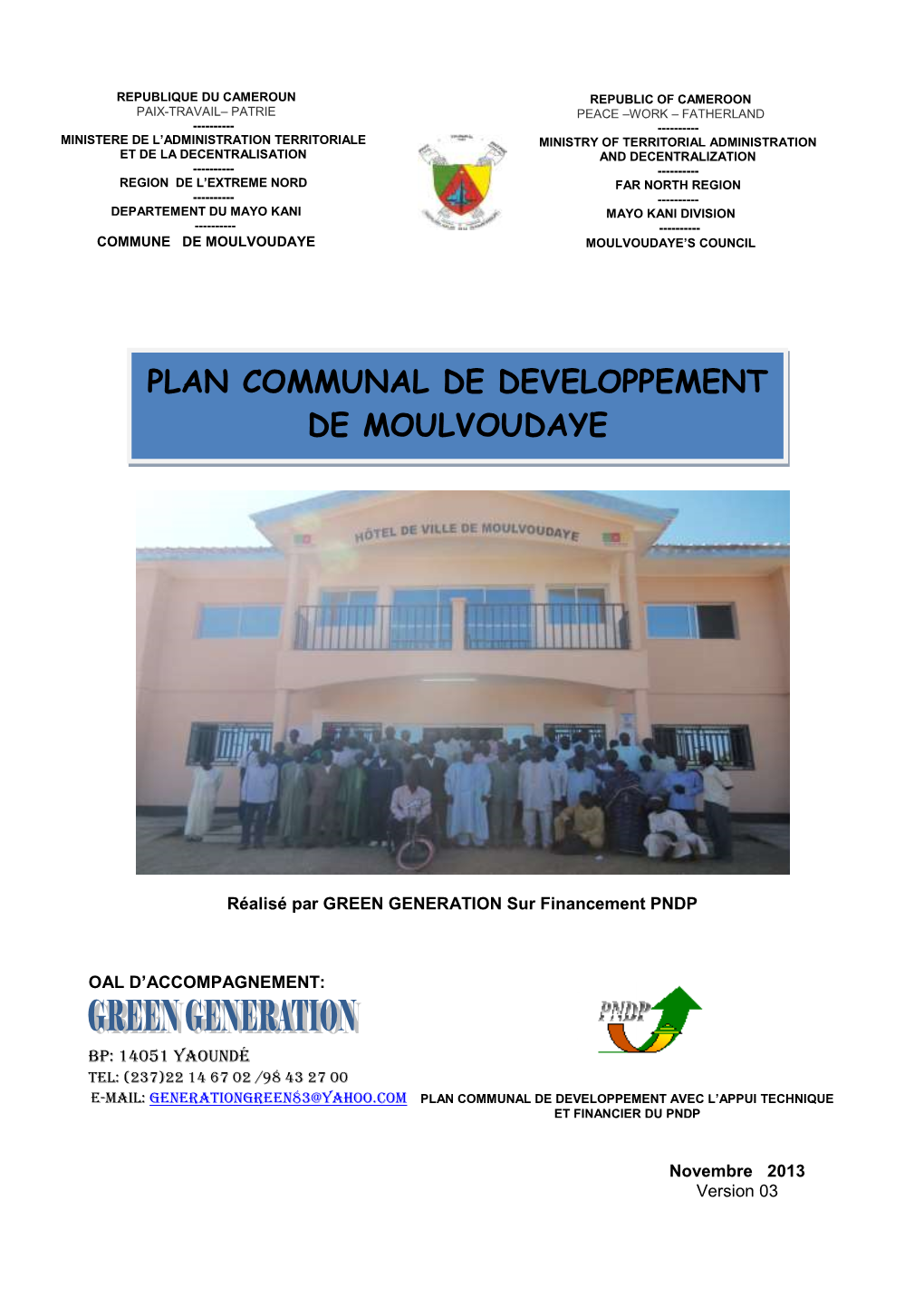 Plan Communal De Developpement De