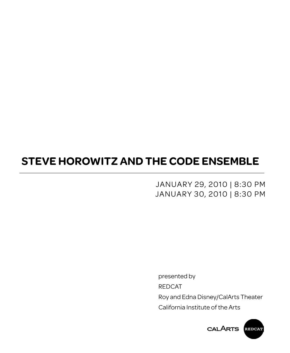 Steve Horowitz and the Code Ensemble